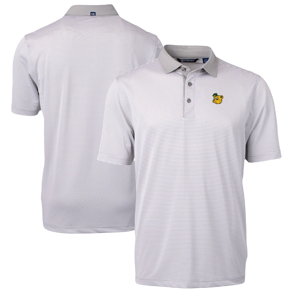 Men's Cutter & Buck Gray/White Baylor Bears DryTec Virtue Eco Pique Recycled Polo