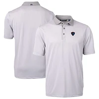 Men's Cutter & Buck  Gray/White DePaul Blue Demons DryTec Virtue Eco Pique Recycled Polo