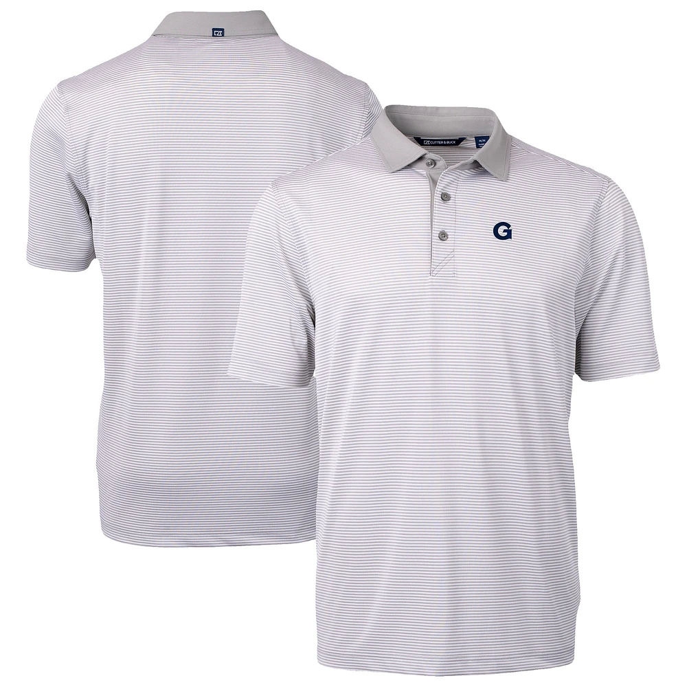 Men's Cutter & Buck Gray/White Georgetown Hoyas DryTec Virtue Eco Pique Recycled Polo