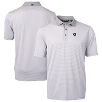 Men's Cutter & Buck  Gray/White Georgetown Hoyas DryTec Virtue Eco Pique Recycled Polo