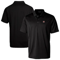 Men's Cutter & Buck Black Miami University RedHawks Prospect Eco Textured Stretch Recycled Polo