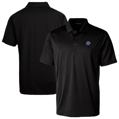 Men's Cutter & Buck Black Boise State Broncos Prospect Eco Textured Stretch Recycled Polo