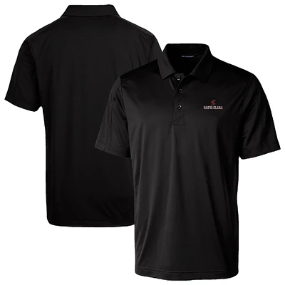 Men's Cutter & Buck Black Santa Clara Broncos Prospect Eco Textured Stretch Recycled Polo