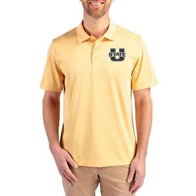 Men's Cutter & Buck Utah State Aggies Prospect Eco Textured Stretch Recycled Polo