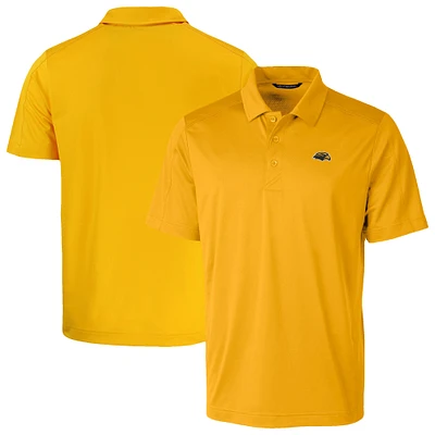 Men's Cutter & Buck Gold Southern Miss Golden Eagles Prospect Eco Textured Stretch Recycled Polo