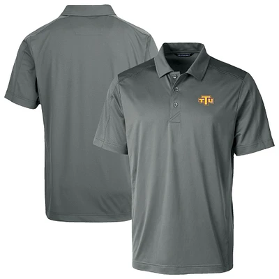 Men's Cutter & Buck Gray Tennessee Tech Golden Eagles Prospect Eco Textured Stretch Recycled Polo
