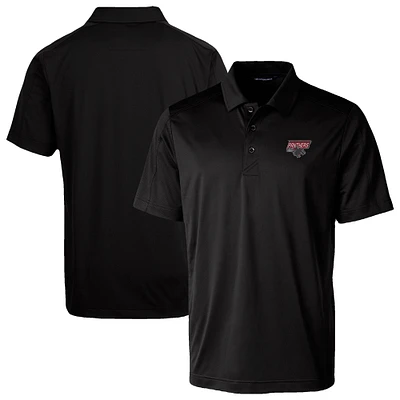 Men's Cutter & Buck Black Clark Atlanta University Panthers Prospect Eco Textured Stretch Recycled Polo