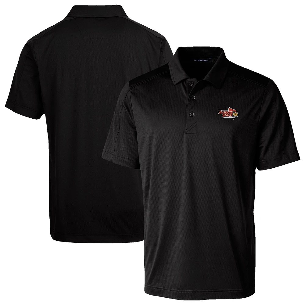 Men's Cutter & Buck Black Illinois State Redbirds Prospect Eco Textured Stretch Recycled Polo