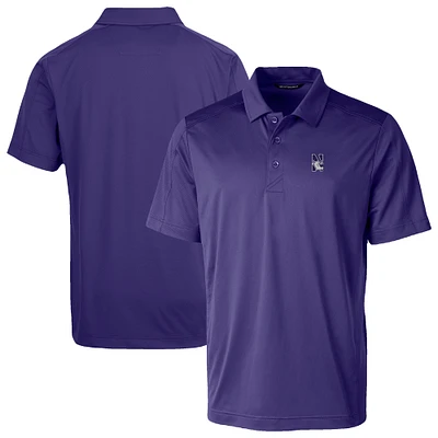 Men's Cutter & Buck Northwestern Wildcats Prospect Eco Textured Stretch Recycled Polo