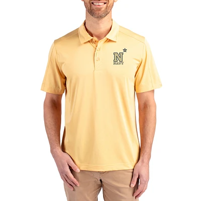 Men's Cutter & Buck Navy Midshipmen Prospect Eco Textured Stretch Recycled Polo