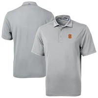 Men's Cutter & Buck Gray Syracuse Orange Virtue Eco Pique Recycled Polo