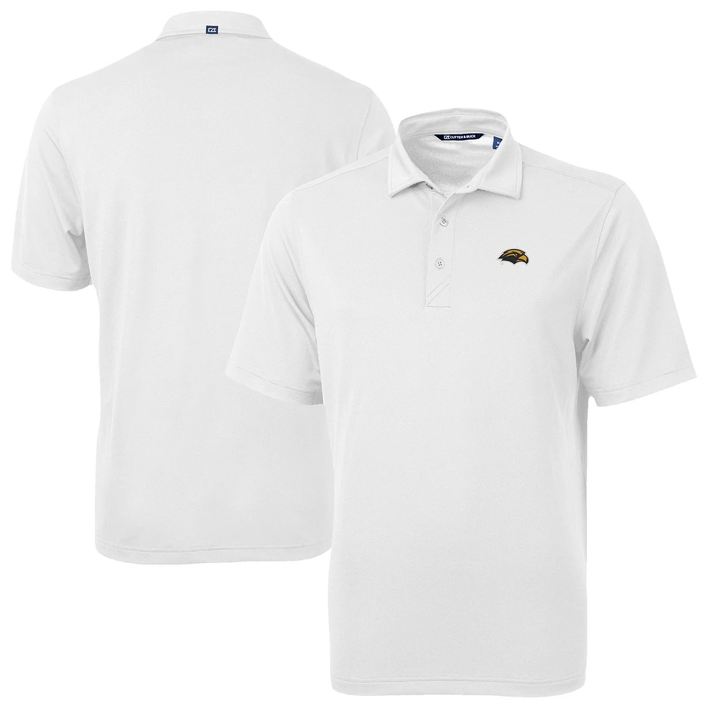 Men's Cutter & Buck White Southern Miss Golden Eagles Virtue Eco Pique Recycled Polo