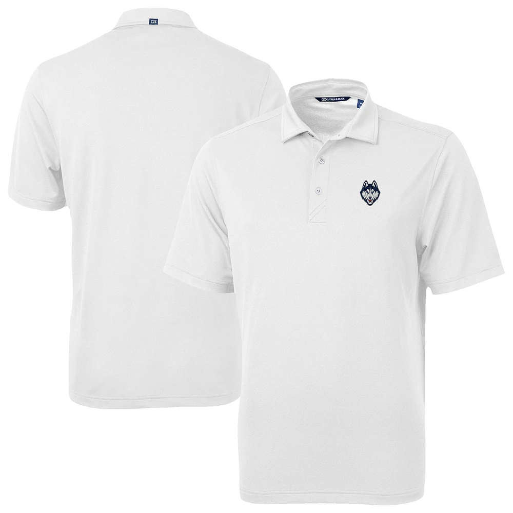 Men's Cutter & Buck White UConn Huskies Virtue Eco Pique Recycled Polo