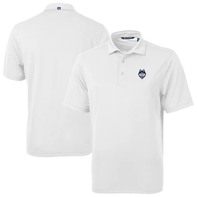 Men's Cutter & Buck White UConn Huskies Virtue Eco Pique Recycled Polo