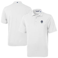 Men's Cutter & Buck White UConn Huskies Virtue Eco Pique Recycled Polo