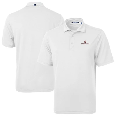 Men's Cutter & Buck White Santa Clara Broncos Virtue Eco Pique Recycled Polo