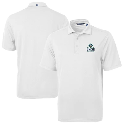 Men's Cutter & Buck White UNC Wilmington Seahawks Virtue Eco Pique Recycled Polo
