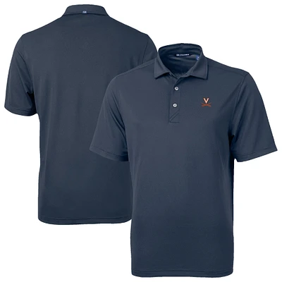 Men's Cutter & Buck Navy Virginia Cavaliers Virtue Eco Pique Recycled Polo
