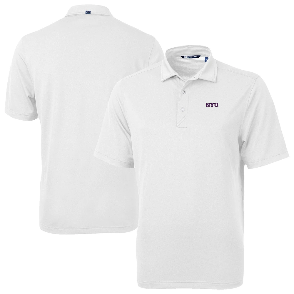 Men's Cutter & Buck NYU Violets Virtue Eco Pique Recycled Polo
