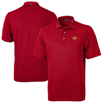 Men's Cutter & Buck Midwestern State Mustangs Virtue Eco Pique Recycled Polo