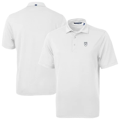 Men's Cutter & Buck White Emory Eagles Virtue Eco Pique Recycled Polo