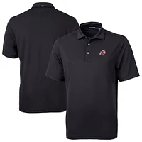 Men's Cutter & Buck Black Utah Utes Virtue Eco Pique Recycled Polo