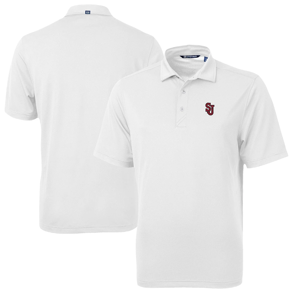 Men's Cutter & Buck St. John's Red Storm Virtue Eco Pique Recycled Polo