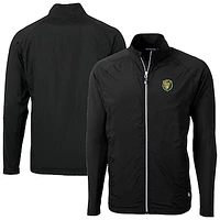 Men's Cutter & Buck  Black Southeastern Louisiana Lions Adapt Eco Knit Hybrid Recycled Full-Zip Jacket