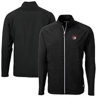Men's Cutter & Buck  Black Winston-Salem State Rams Adapt Eco Knit Hybrid Recycled Full-Zip Jacket