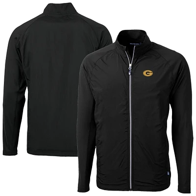 Men's Cutter & Buck Grambling Tigers Adapt Eco Knit Hybrid Recycled Full-Zip Jacket