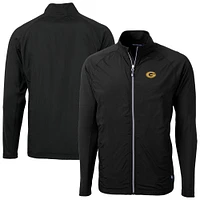 Men's Cutter & Buck Grambling Tigers Adapt Eco Knit Hybrid Recycled Full-Zip Jacket