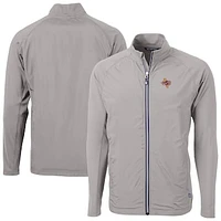 Men's Cutter & Buck Midwestern State Mustangs Adapt Eco Knit Hybrid Recycled Full-Zip Jacket
