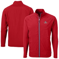Men's Cutter & Buck  Red Gonzaga Bulldogs Adapt Eco Knit Hybrid Recycled Full-Zip Jacket