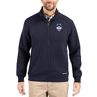 Men's Cutter & Buck  Navy UConn Huskies Roam Eco Recycled Full-Zip Jacket