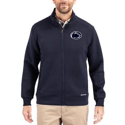 Men's Cutter & Buck Navy Penn State Nittany Lions Roam Eco Recycled Full-Zip Jacket