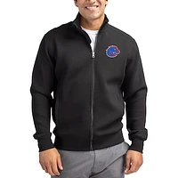 Men's Cutter & Buck  Black Boise State Broncos Roam Eco Recycled Full-Zip Jacket