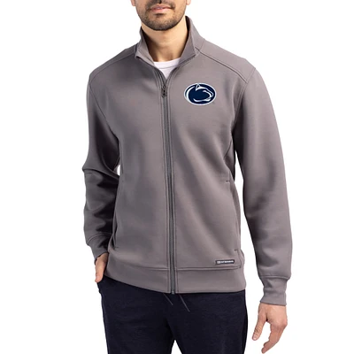 Men's Cutter & Buck Gray Penn State Nittany Lions Roam Eco Recycled Full-Zip Jacket