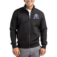 Men's Cutter & Buck  Black Northwestern Wildcats Roam Eco Recycled Full-Zip Jacket