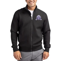 Men's Cutter & Buck  Black Northwestern Wildcats Roam Eco Recycled Full-Zip Jacket