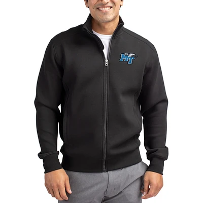 Men's Cutter & Buck  Black MTSU Blue Raiders Roam Eco Recycled Full-Zip Jacket