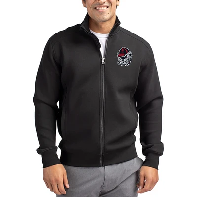 Men's Cutter & Buck  Black Georgia Bulldogs Roam Eco Recycled Full-Zip Jacket
