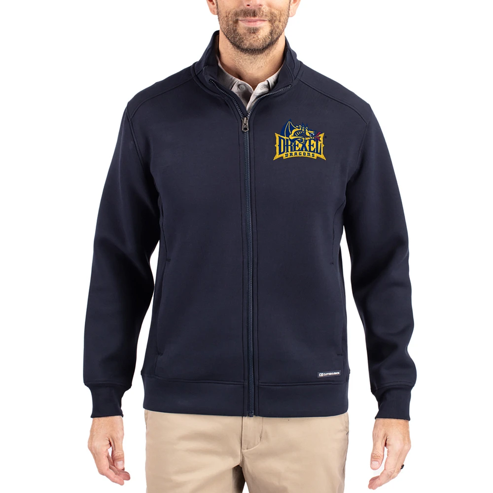 Men's Cutter & Buck Navy Drexel Dragons Roam Eco Recycled Full-Zip Jacket