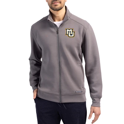 Men's Cutter & Buck  Gray Marquette Golden Eagles Roam Eco Recycled Full-Zip Jacket