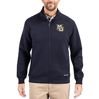 Men's Cutter & Buck  Navy Marquette Golden Eagles Roam Eco Recycled Full-Zip Jacket