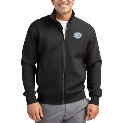 Men's Cutter & Buck  Black Southern University Jaguars Roam Eco Recycled Full-Zip Jacket