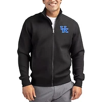 Men's Cutter & Buck  Black Kentucky Wildcats Roam Eco Recycled Full-Zip Jacket