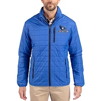 Men's Cutter & Buck  Royal Creighton Bluejays Rainier Eco Insulated PrimaLoft Full-Zip Puffer Jacket