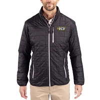 Men's Cutter & Buck  Black VCU Rams Rainier Eco Insulated PrimaLoft Full-Zip Puffer Jacket