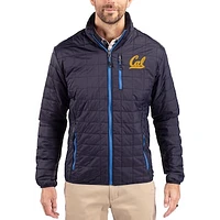 Men's Cutter & Buck  Navy Cal Bears Rainier Eco Insulated PrimaLoft Full-Zip Puffer Jacket