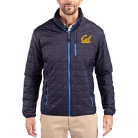 Men's Cutter & Buck  Navy Cal Bears Rainier Eco Insulated PrimaLoft Full-Zip Puffer Jacket